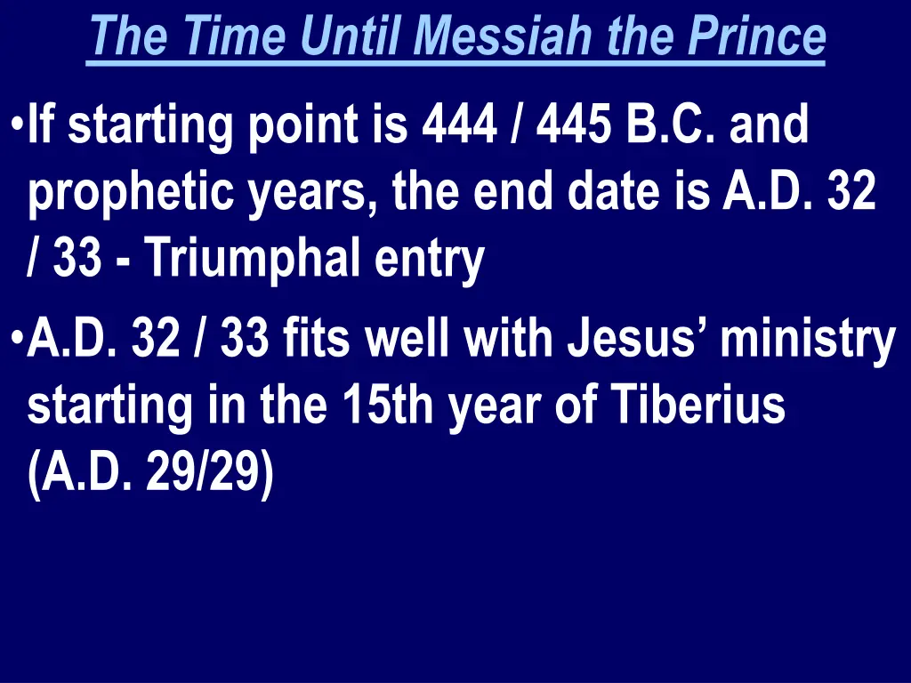 the time until messiah the prince if starting