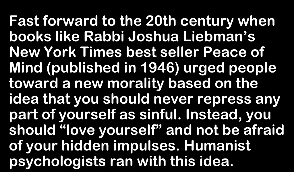 fast forward to the 20th century when books like