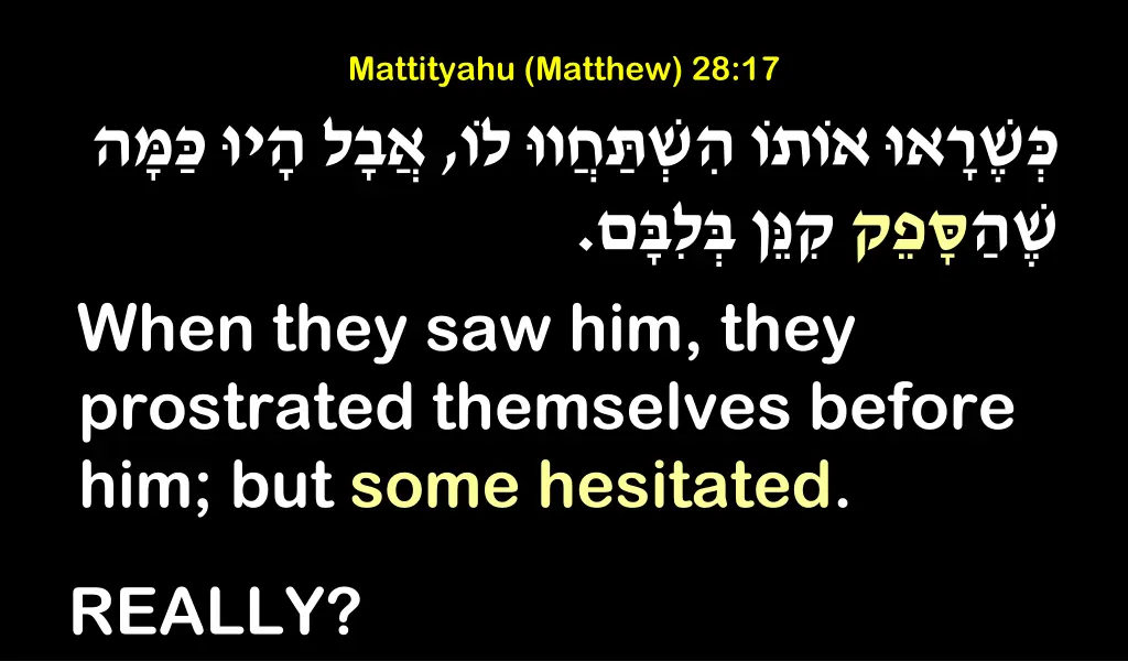 mattityahu matthew 28 17