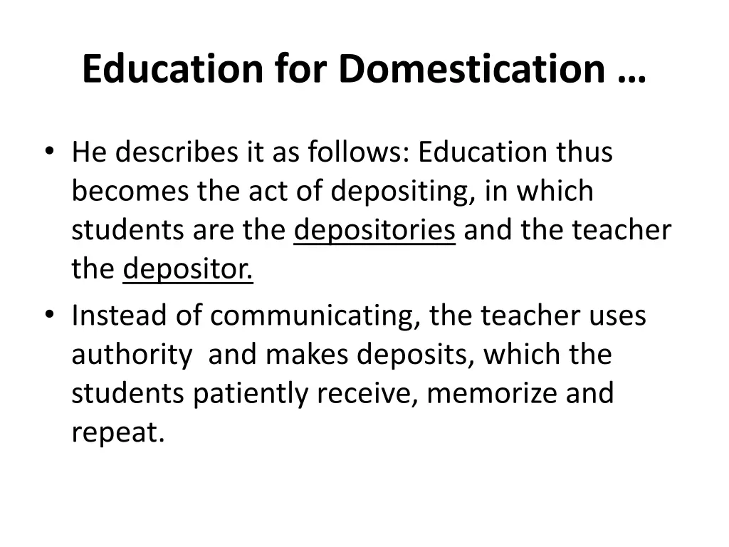 education for domestication 2