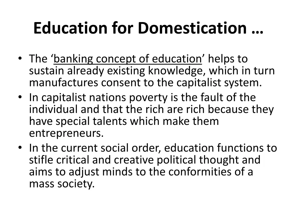 education for domestication 4