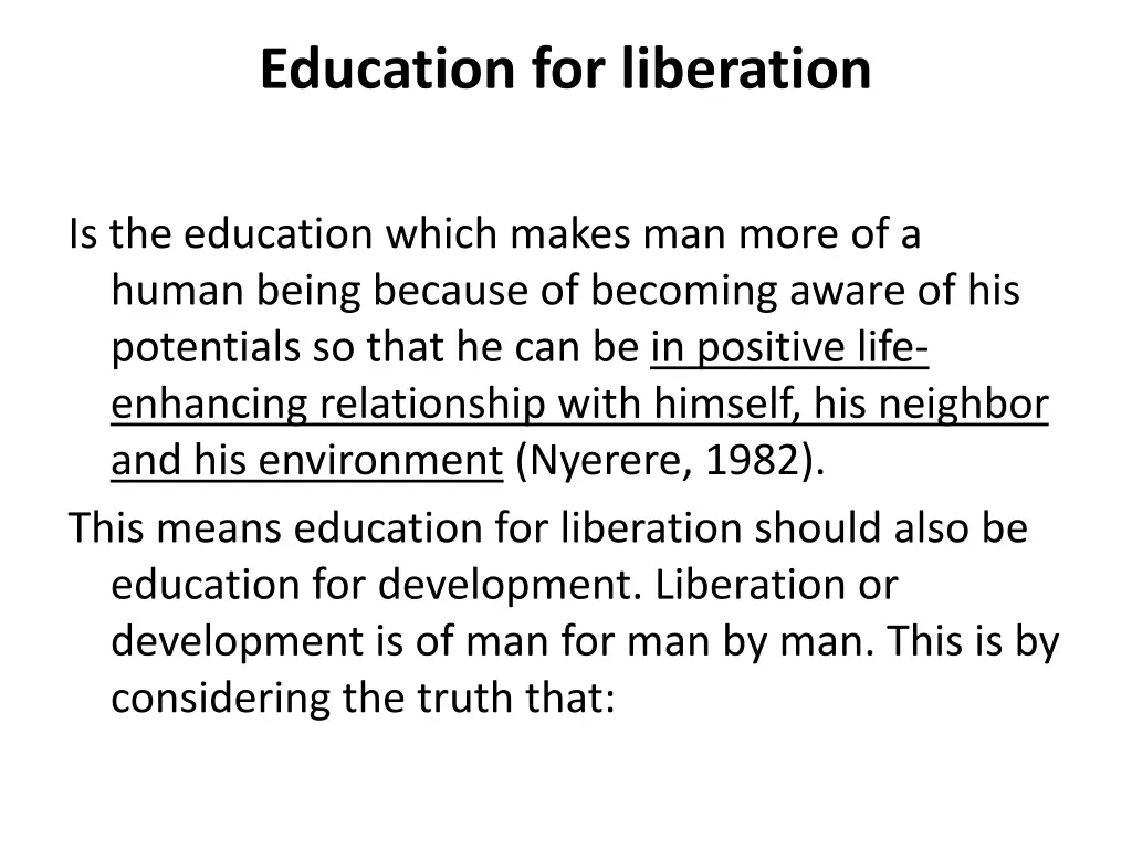 education for liberation 1