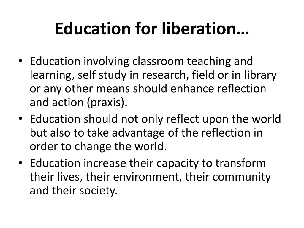 education for liberation 10