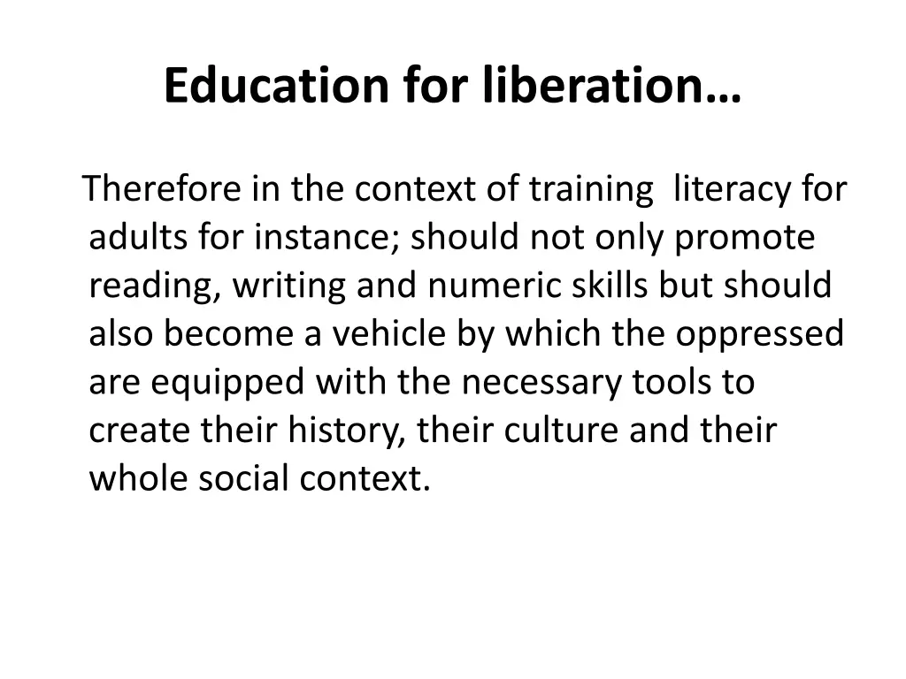 education for liberation 12