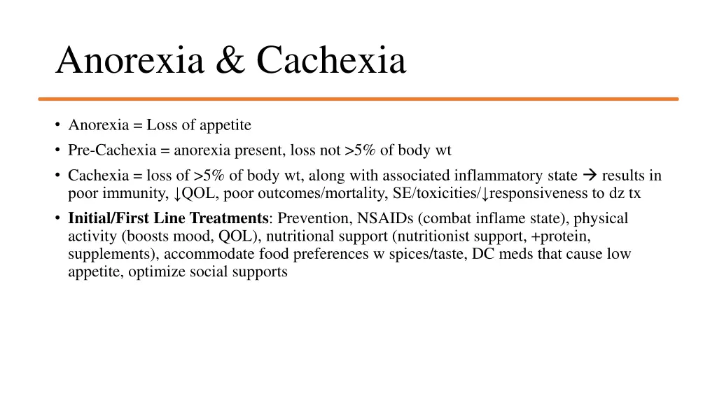 anorexia cachexia