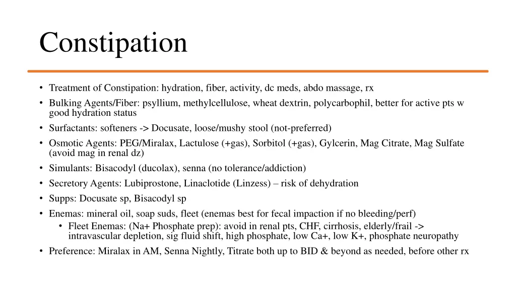 constipation