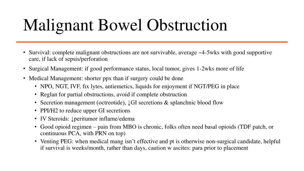 malignant bowel obstruction