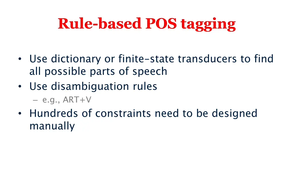 rule based pos tagging