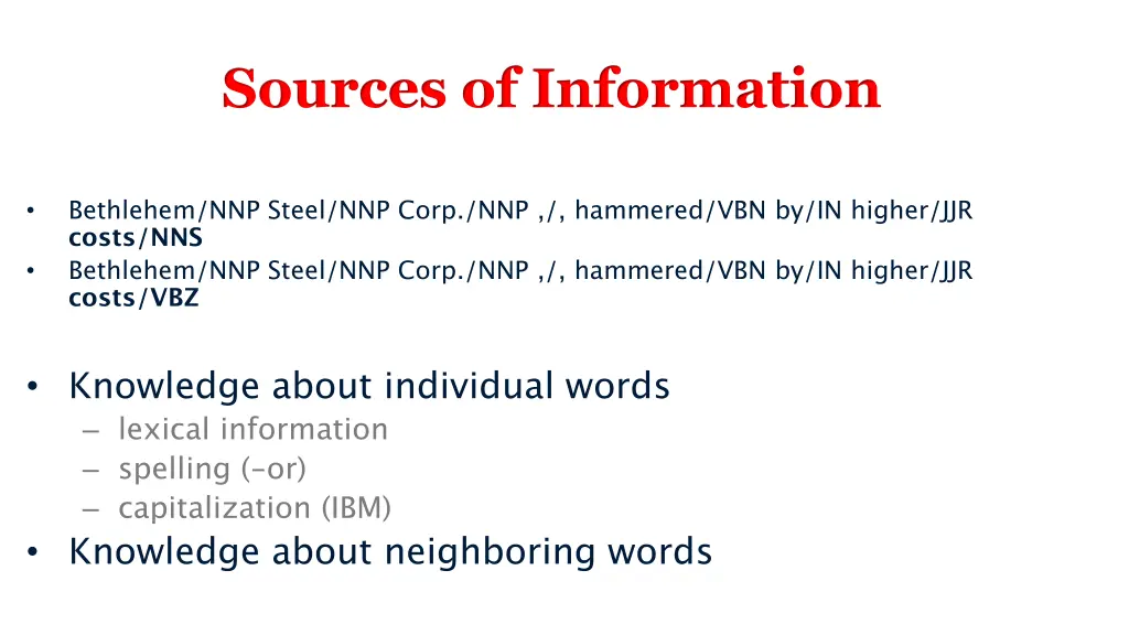 sources of information
