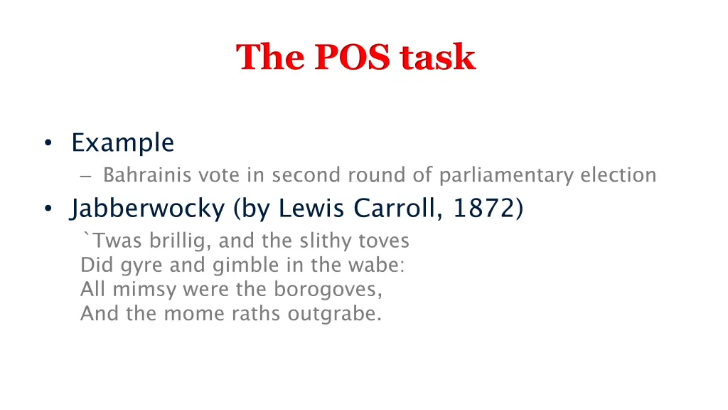 the pos task