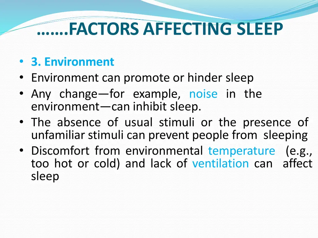 factors affecting sleep 2