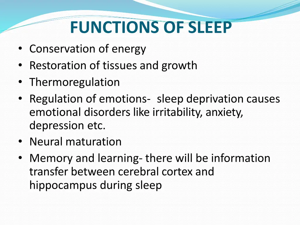 functions of sleep conservation of energy