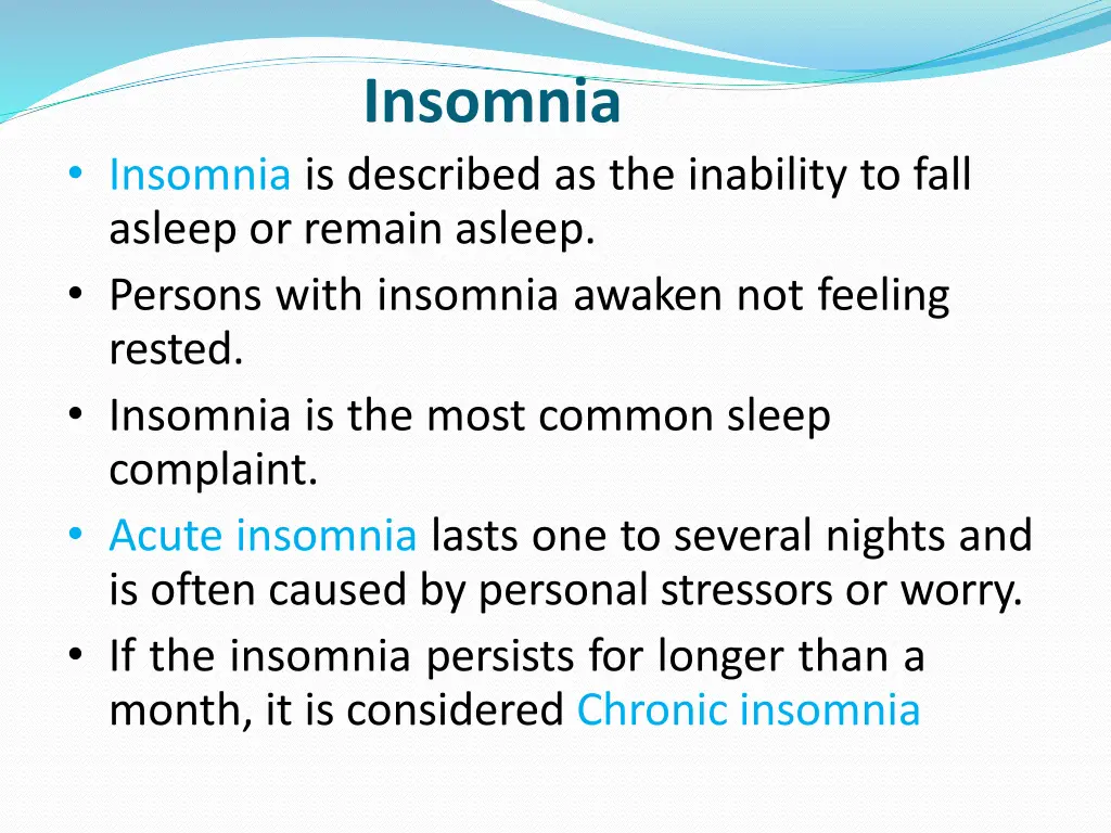 insomnia