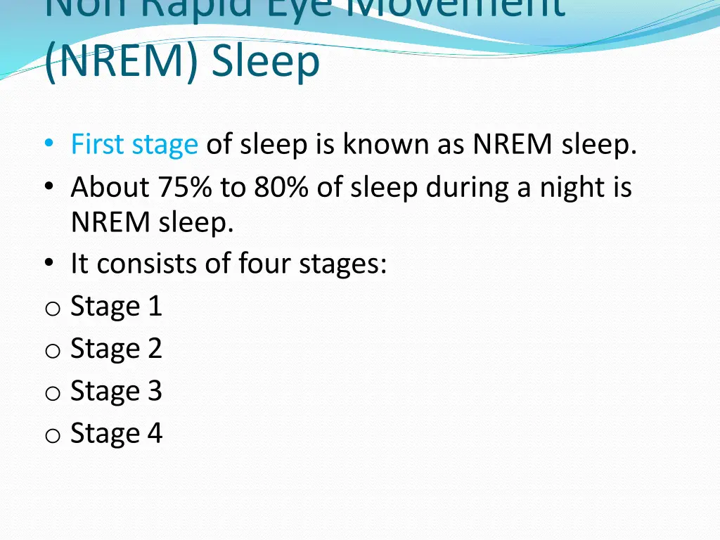 non rapid eye movement nrem sleep