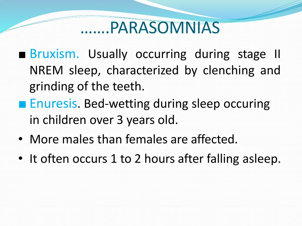 parasomnias 1