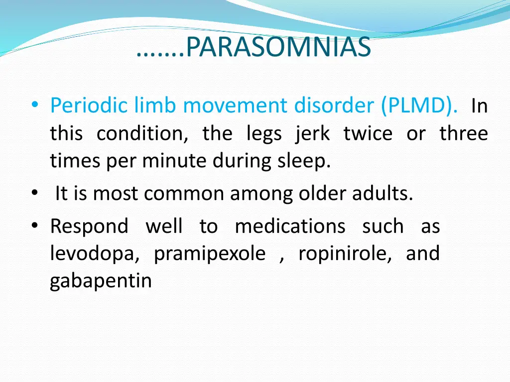 parasomnias 2