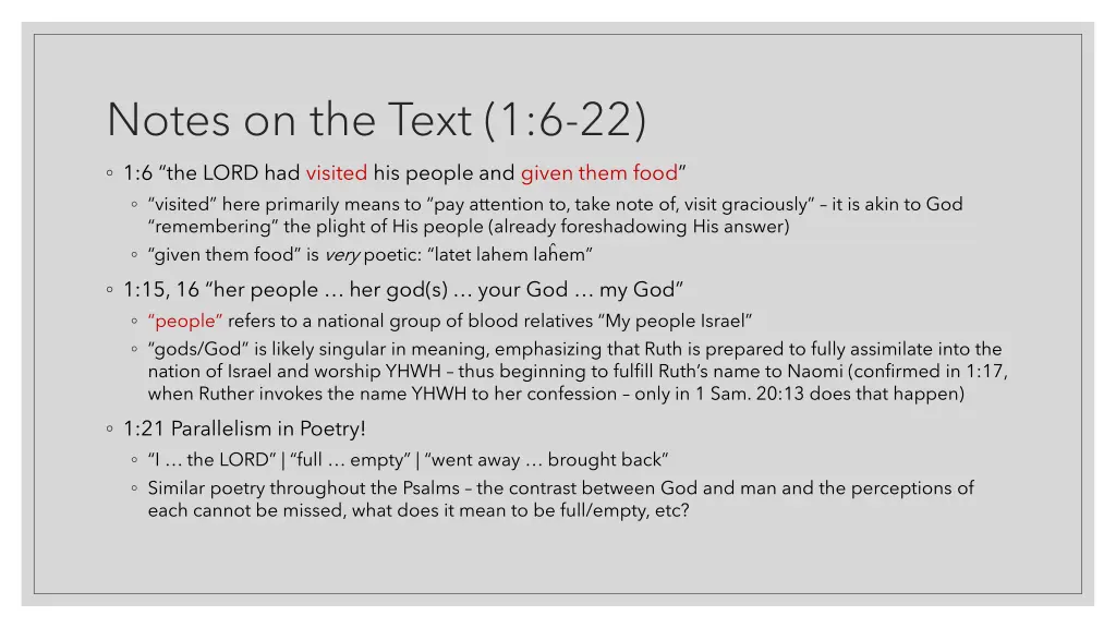 notes on the text 1 6 22