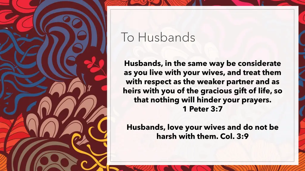 to husbands