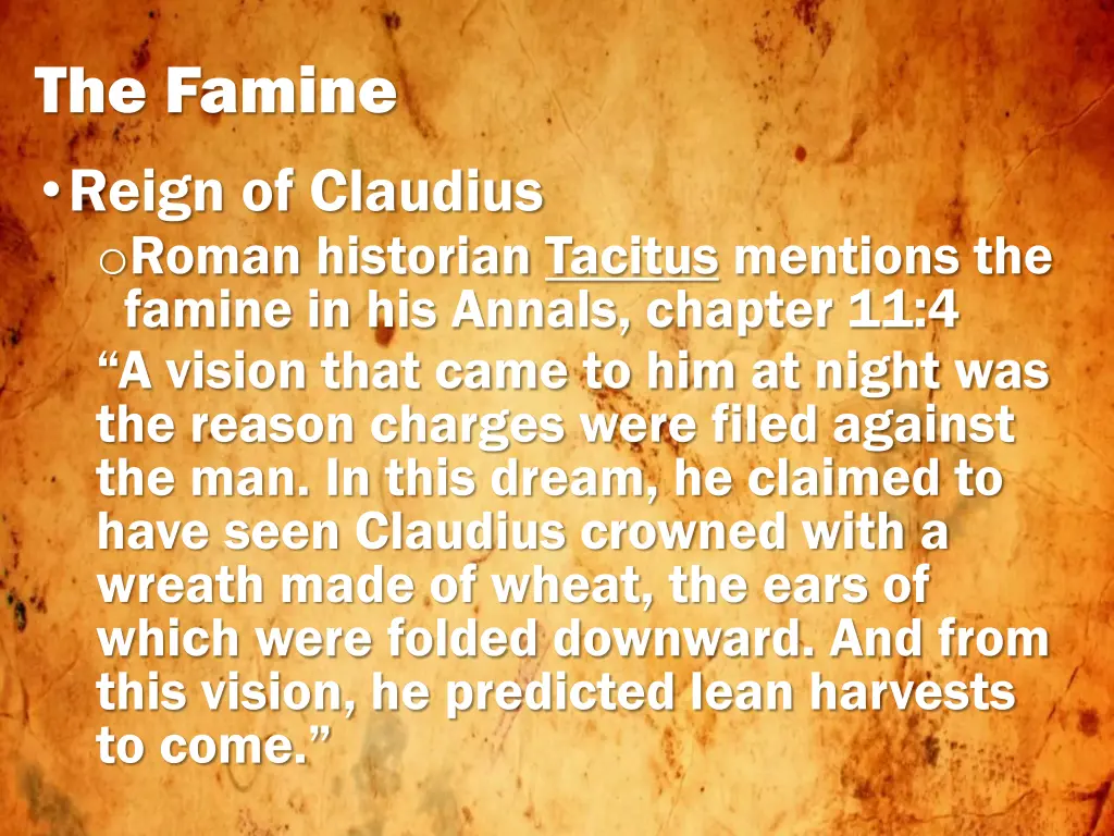 the famine reign of claudius o roman historian