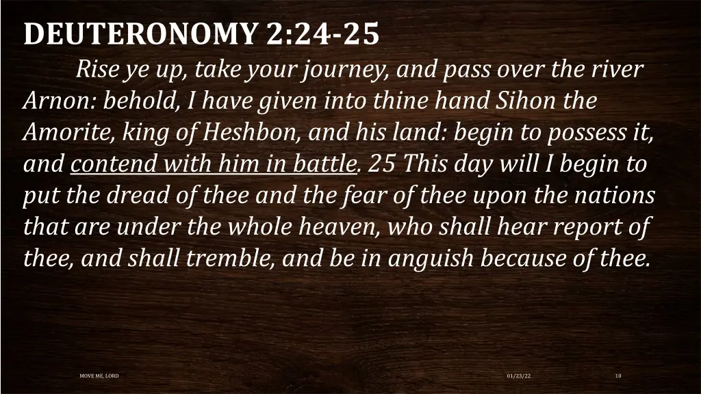 deuteronomy 2 24 25 rise ye up take your journey