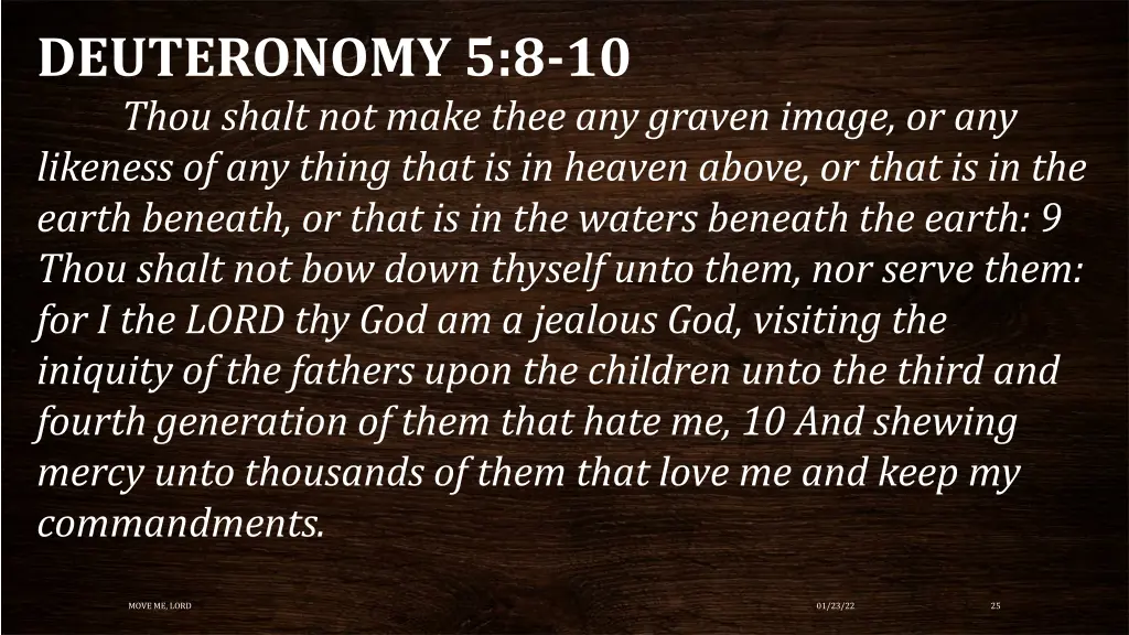 deuteronomy 5 8 10 thou shalt not make thee