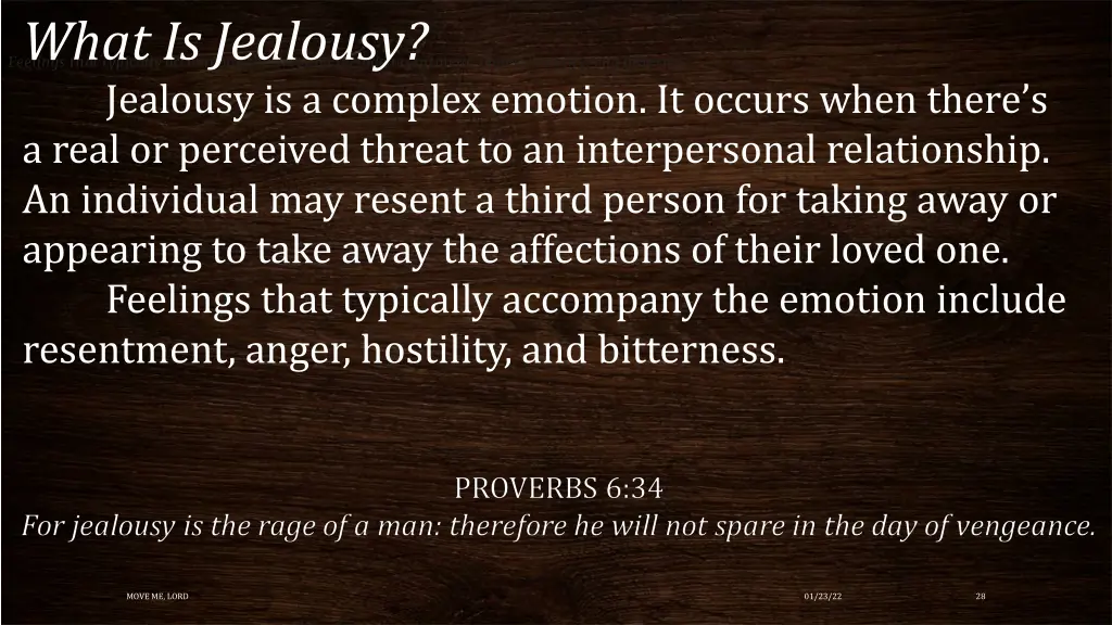 feelings that typically accompany the emotion