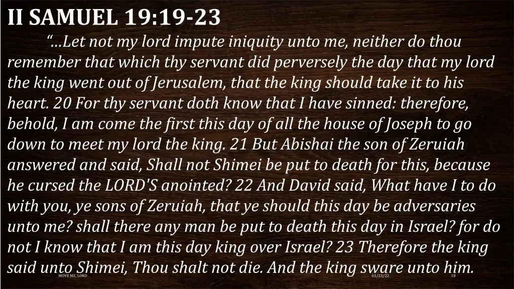 ii samuel 19 19 23 let not my lord impute