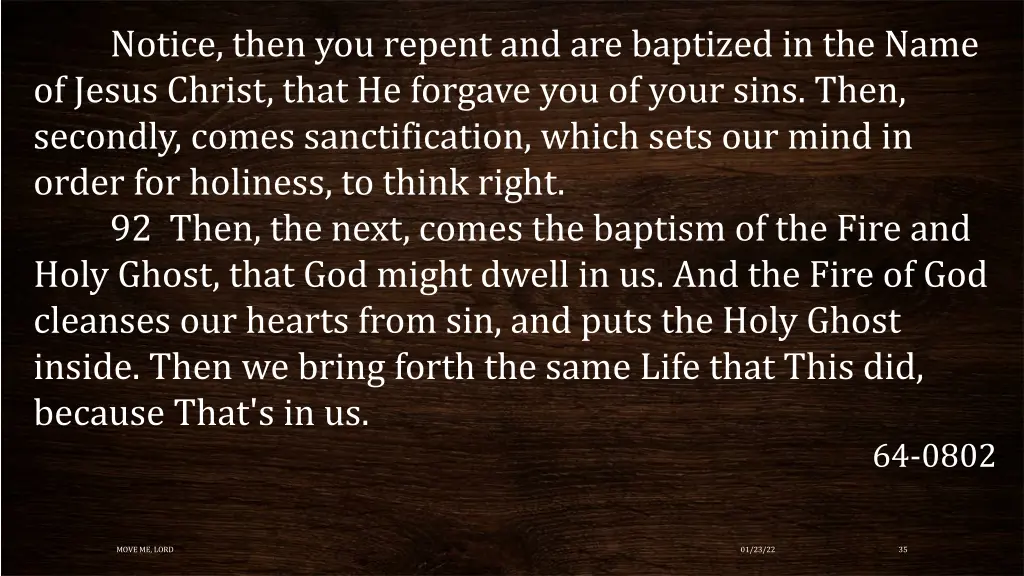 notice then you repent and are baptized