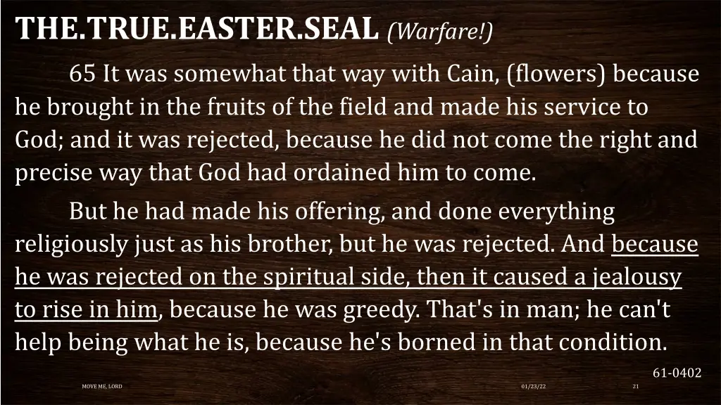 the true easter seal warfare 65 it was somewhat
