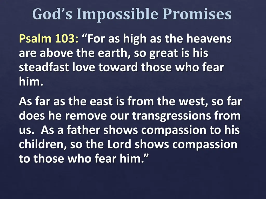 god s impossible promises