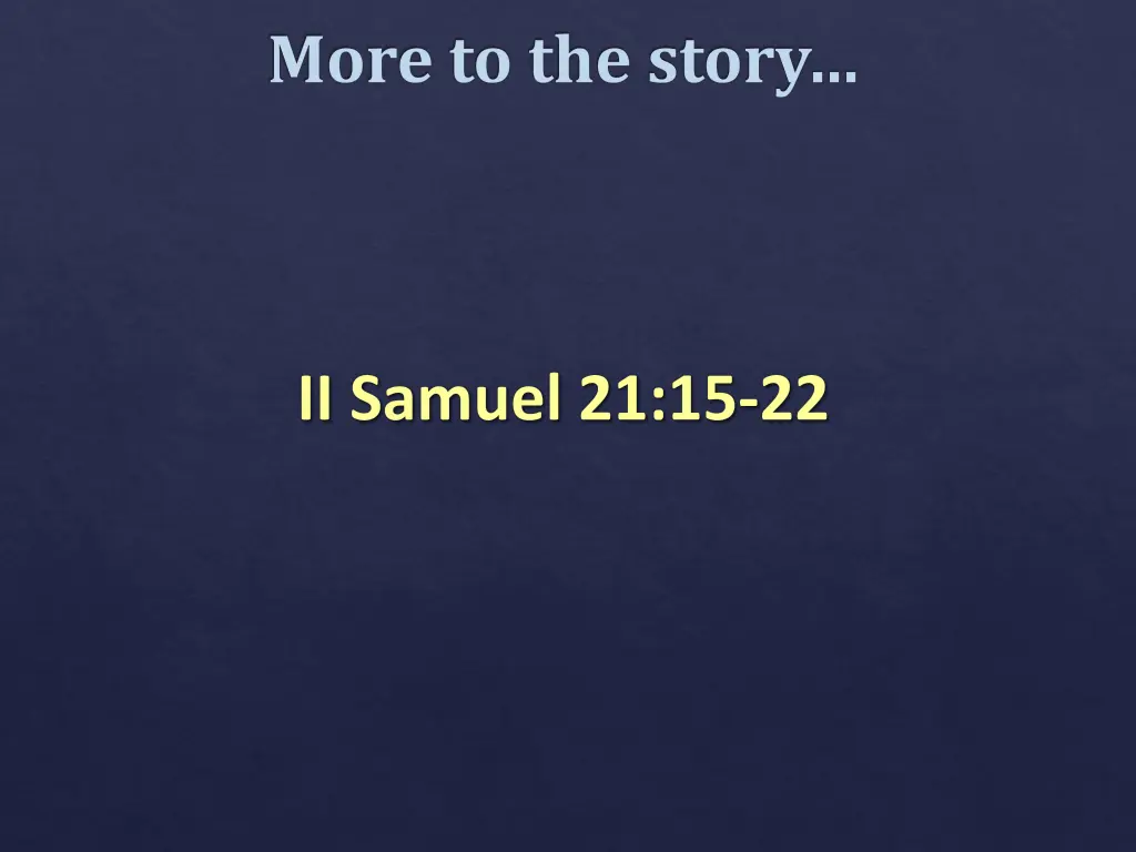 more to the story