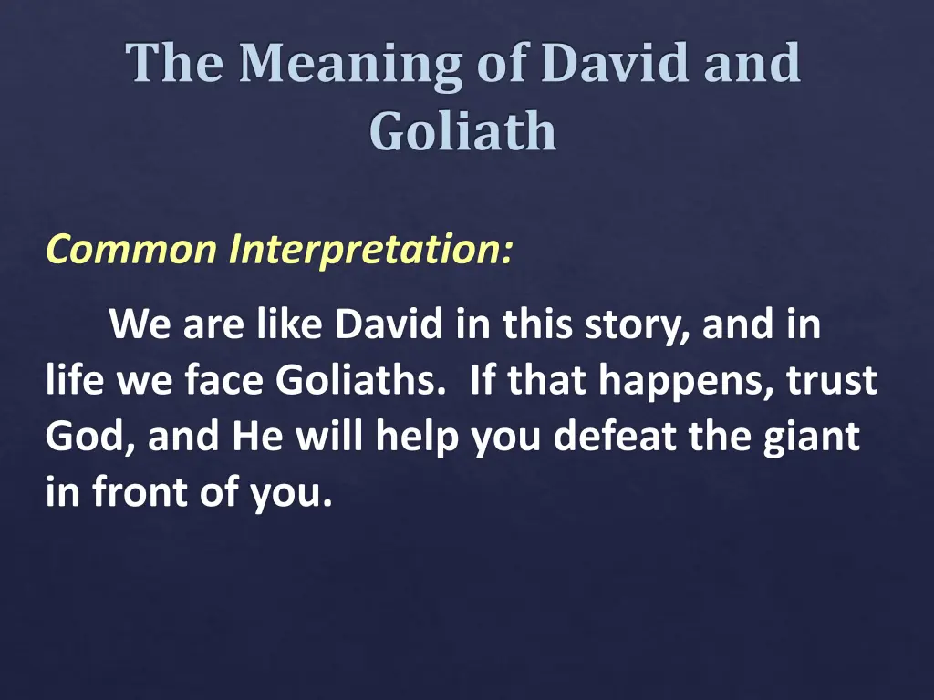 the meaning of david and goliath 1