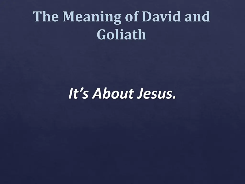 the meaning of david and goliath 3