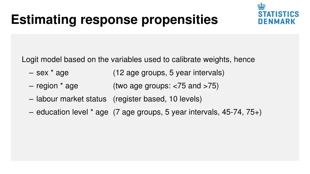 estimating response propensities