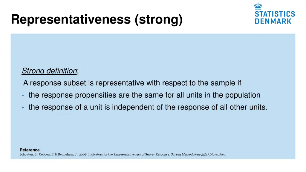 representativeness strong