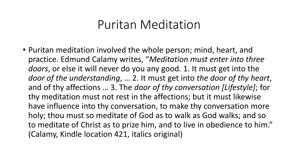puritan meditation 5