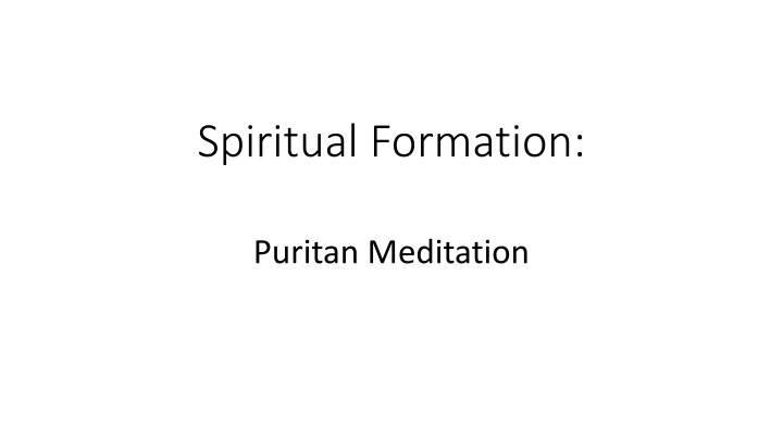 spiritual formation
