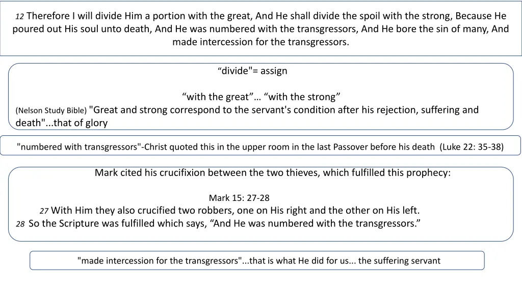12 therefore i will divide him a portion with