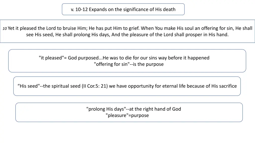 v 10 12 expands on the significance of his death