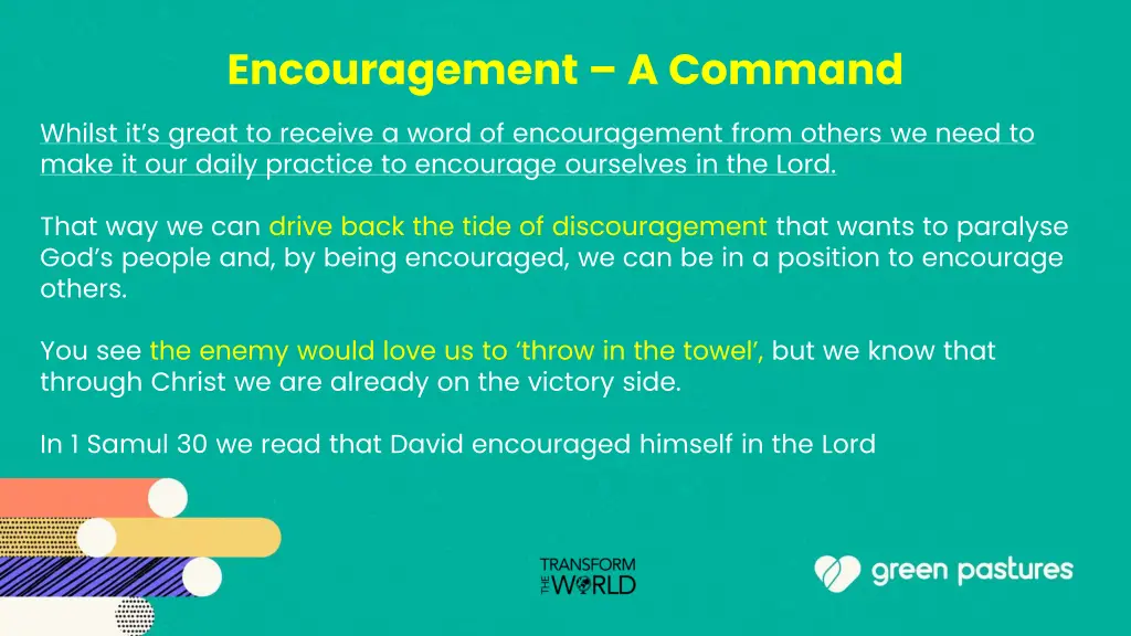 encouragement a command 1
