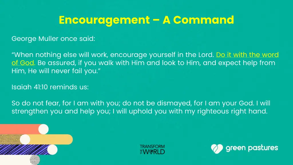 encouragement a command 2