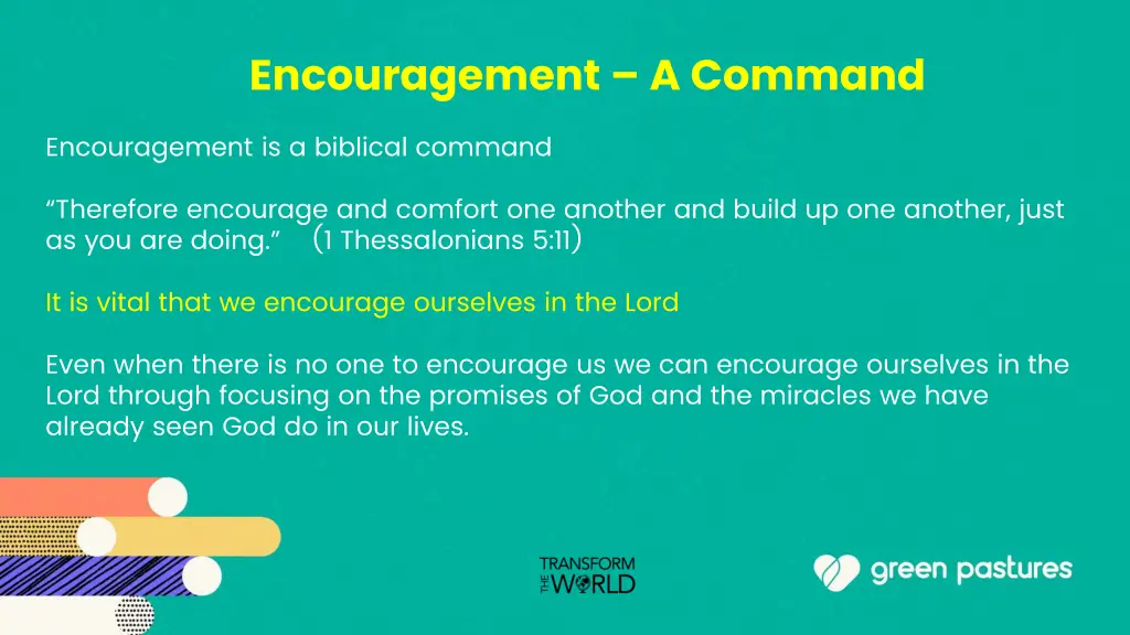 encouragement a command