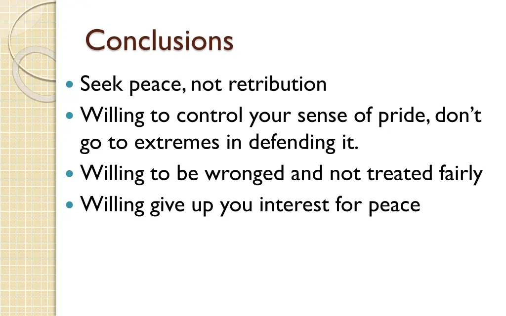 conclusions