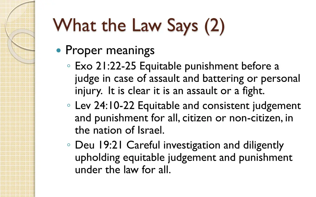 what the law says 2