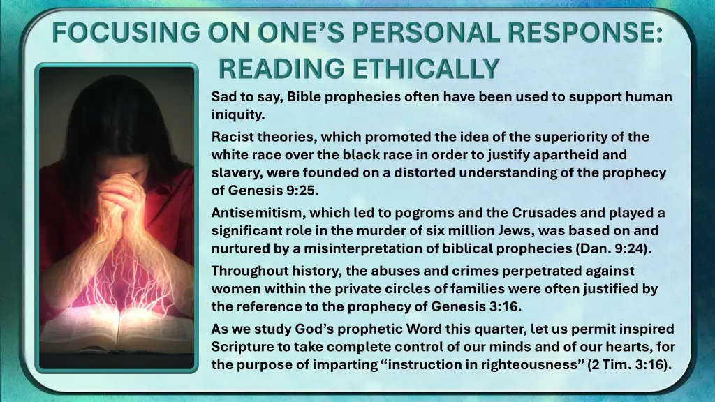 sad to say bible prophecies often have been used
