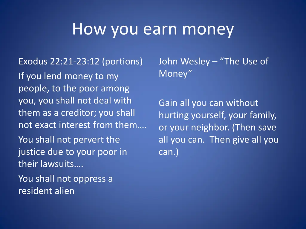 how you earn money