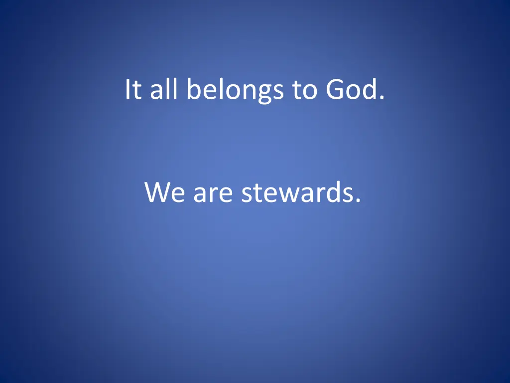 it all belongs to god 2