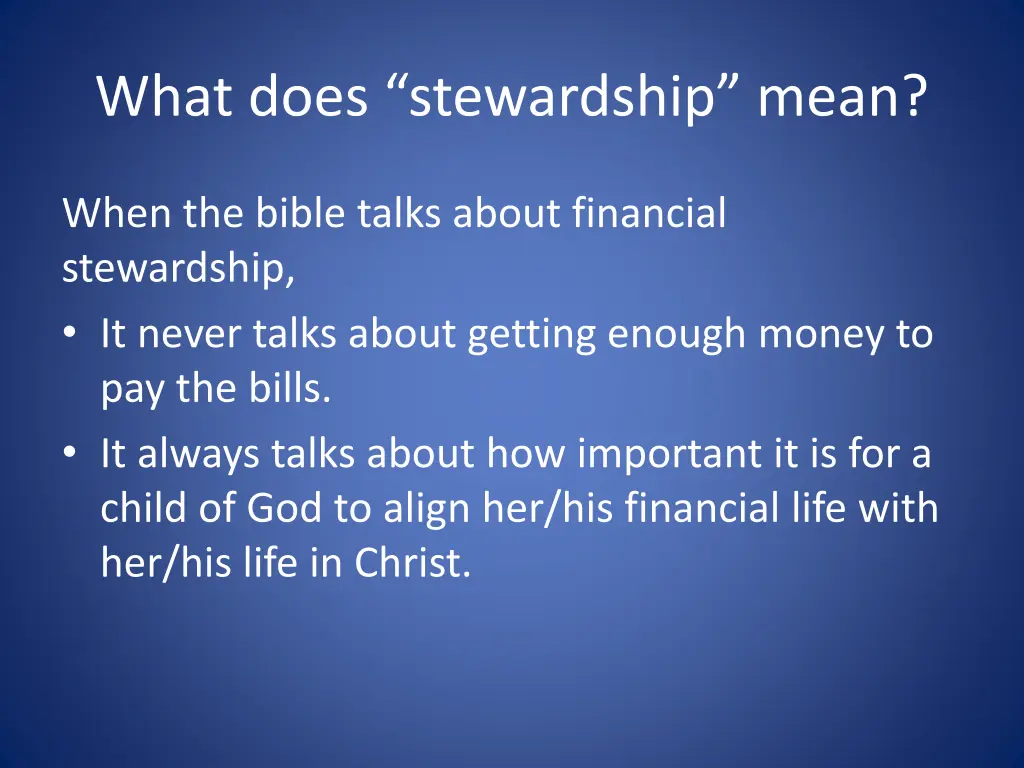 what does stewardship mean 2