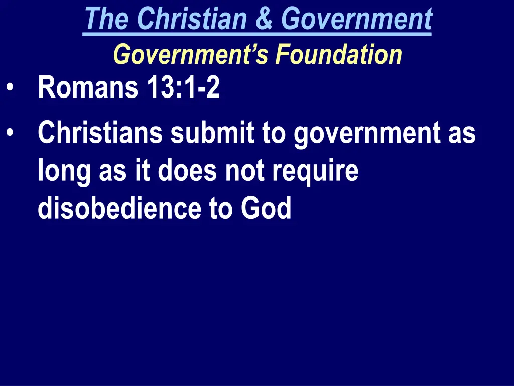 the christian government government s foundation 2