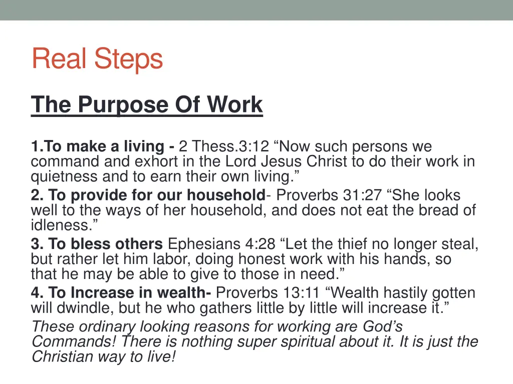 real steps